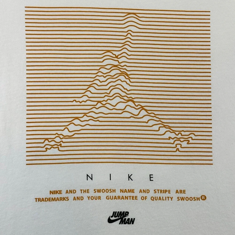 Jordan Jumpman Graphic T-Shirt Mens Medium White Orange DH8972-100 Nike Tee